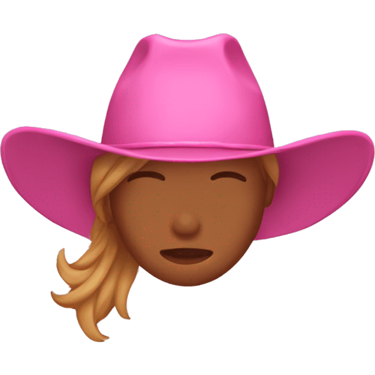 Pink cowgirl hat  emoji