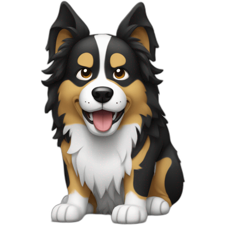 Jiu-Jitsu collie dog emoji