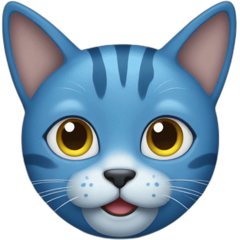 blue cat smiley emoji