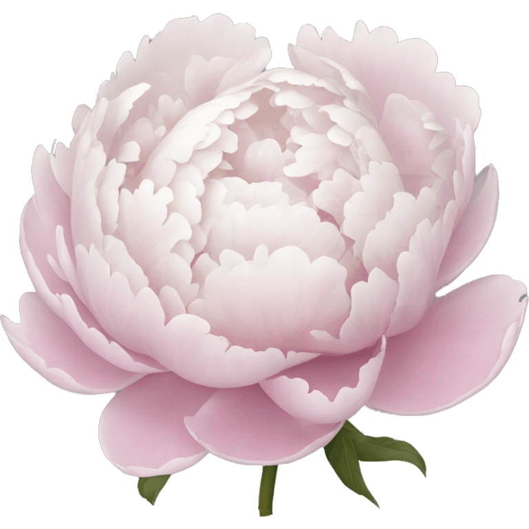 Pastell pink and white peony emoji