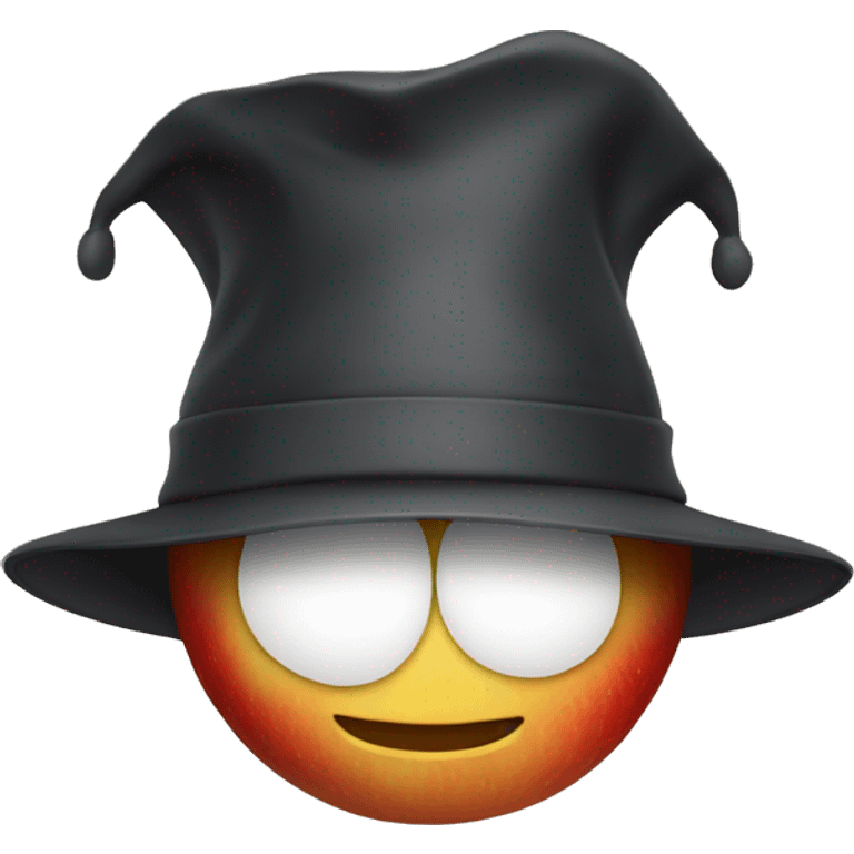 Apple with a hat  emoji