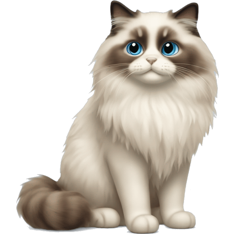 Fluffy Ragdoll cat emoji