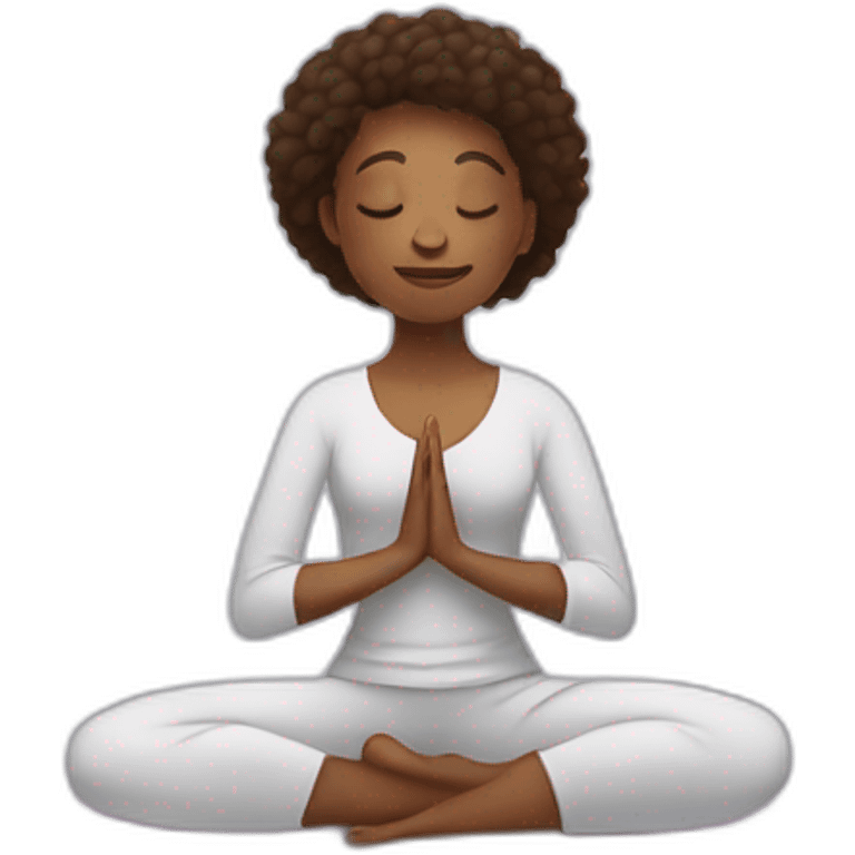 Peacefully doing yoga  emoji