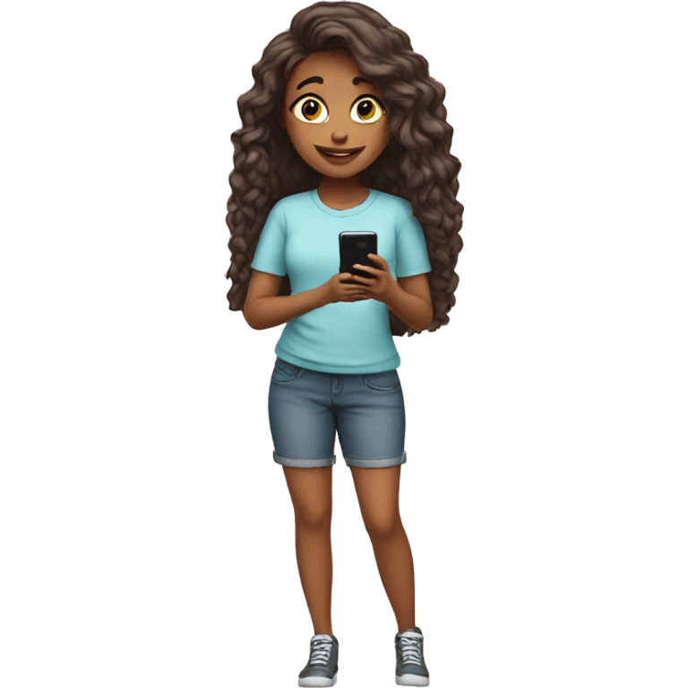 girl with phone emoji