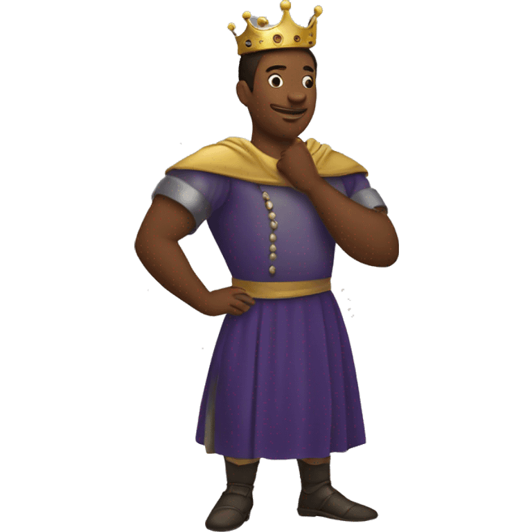 King Baldwin in his iconic pose emoji