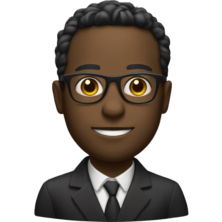 Make a black accountant with glasses emoji