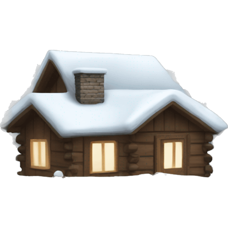 winter cabin emoji