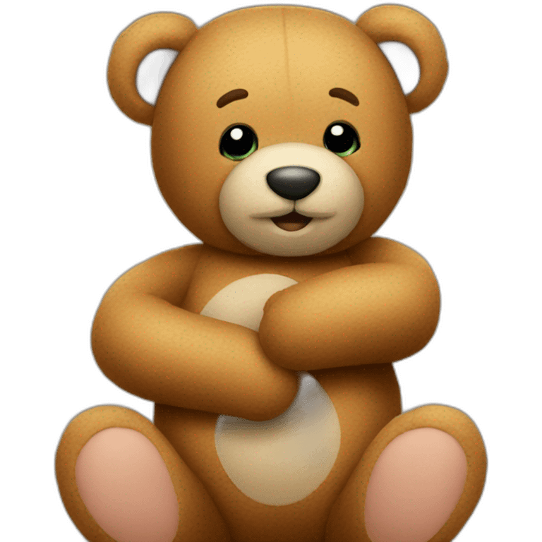 Teddy hugging emoji