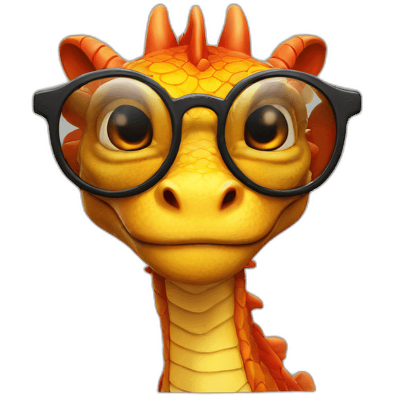 Dragon avec des lunettes de soleil emoji