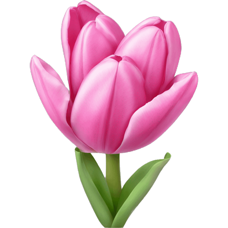 Pink tulips with a bow emoji