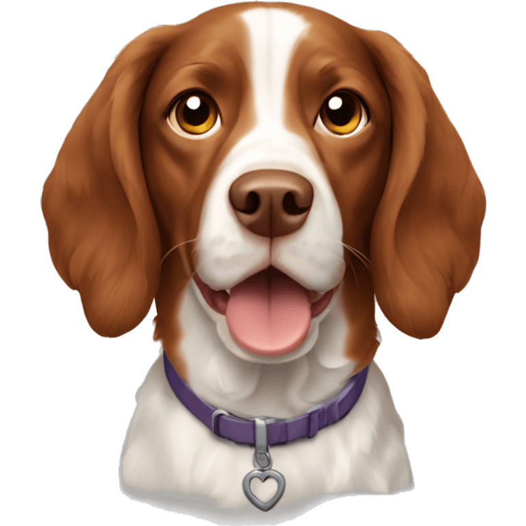 Light brown Brittany Spaniel emoji