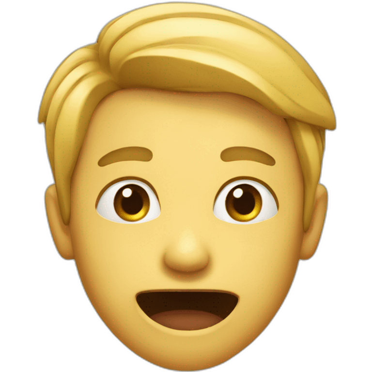 a person with a wide open mouth in profile emoji