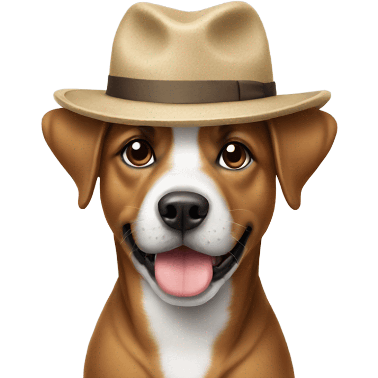 Dog with a hat emoji