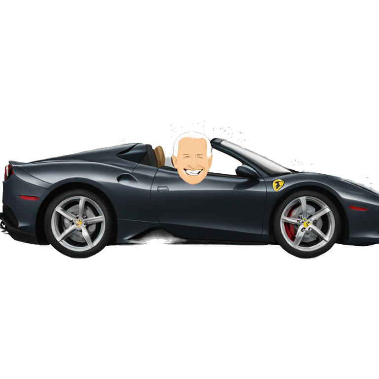 Joe Biden in a Ferrari  emoji