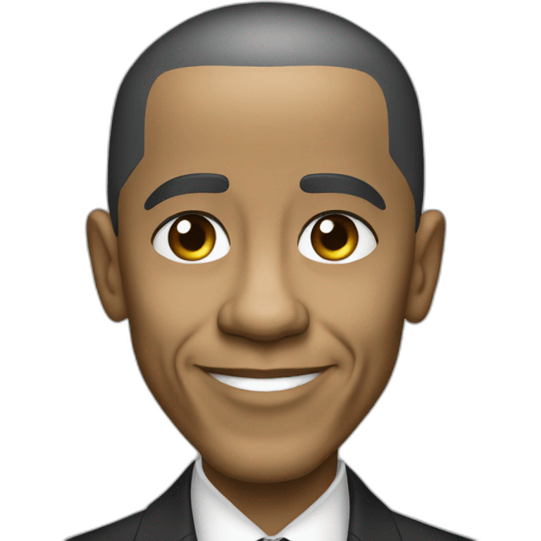 Barack Obama is white emoji