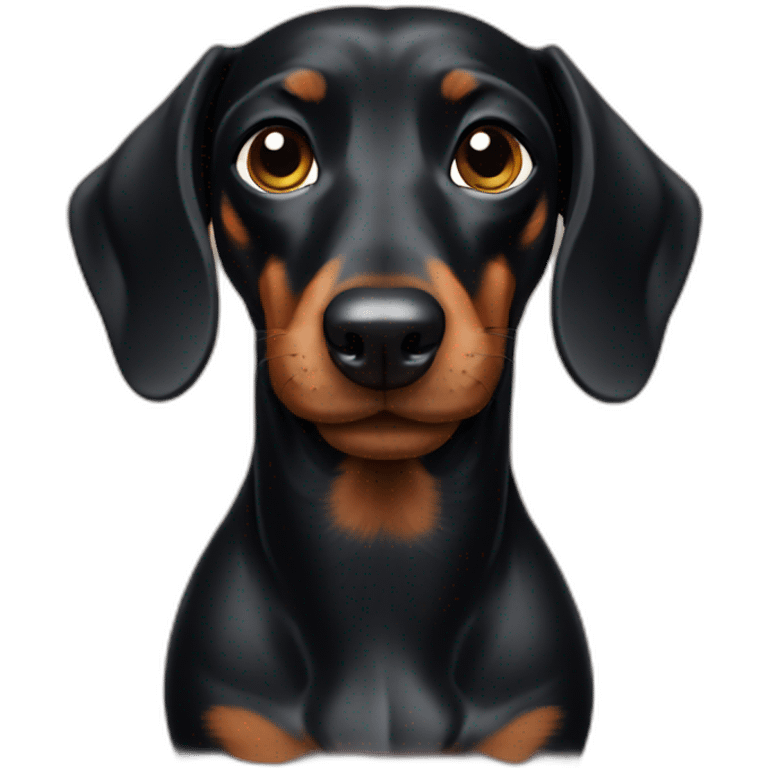 black dachshund emoji