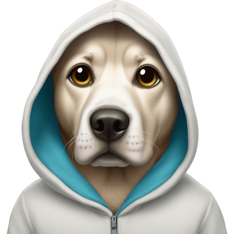 Dog Wearing hoddie emoji