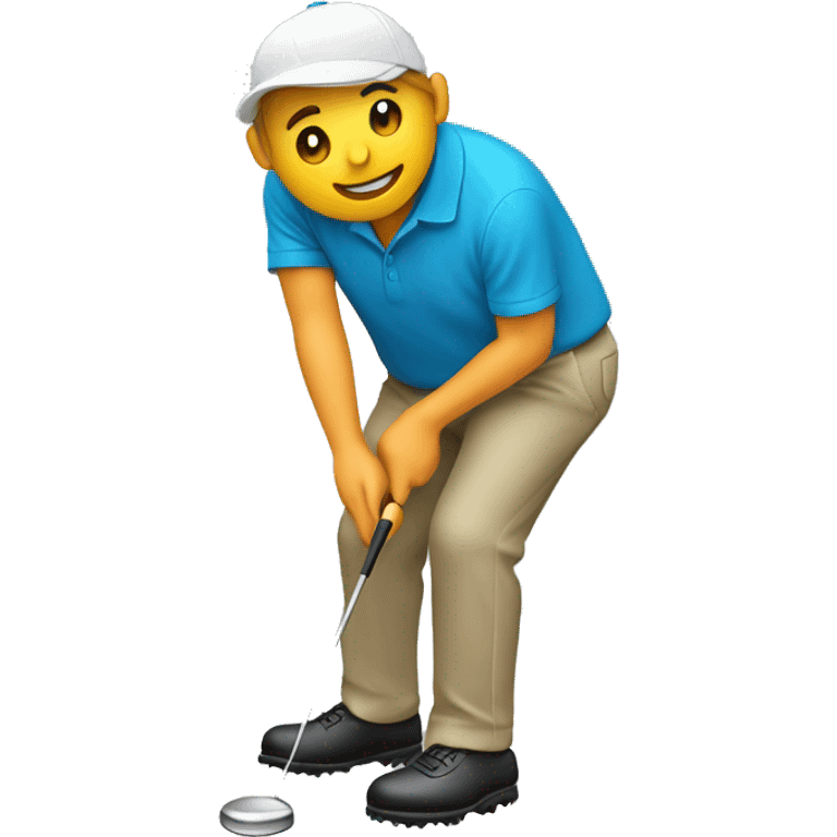 Golfer putting  emoji