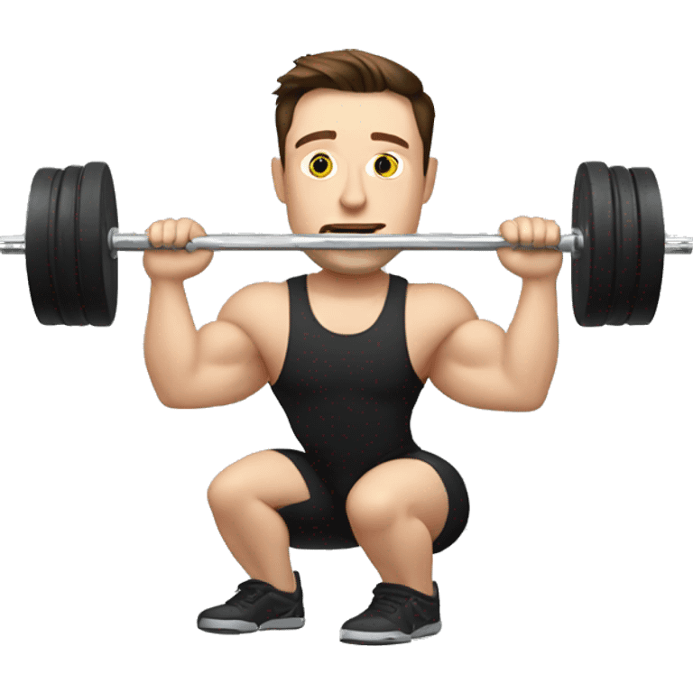 elon musk lifting weights like a powerlifter  emoji