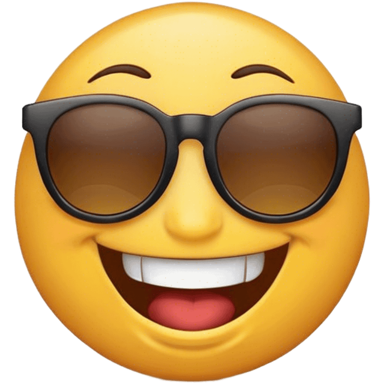 laughing emoji logo with shades emoji