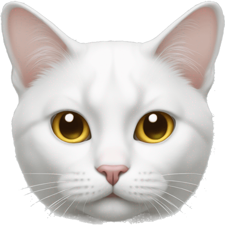 white cat with no eyes emoji