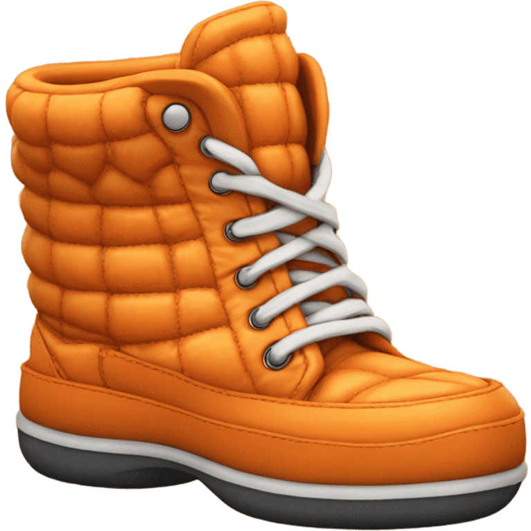 orange puffer shoe emoji