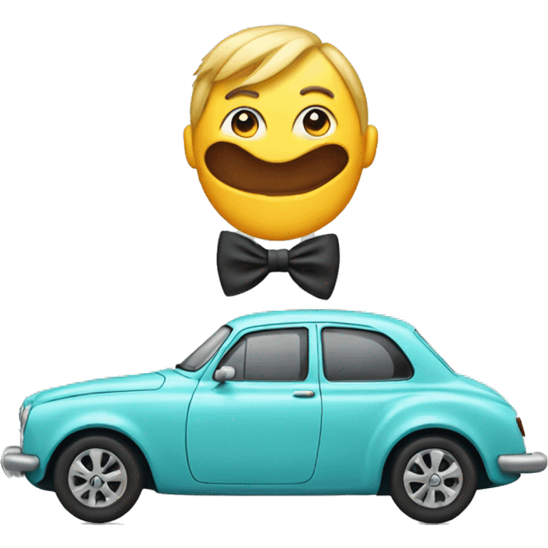 car with a bow tie emoji