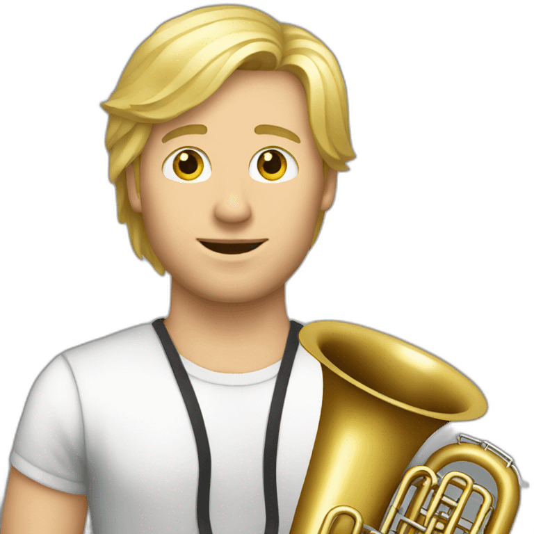 Long-blondehair-male-tuba-player emoji