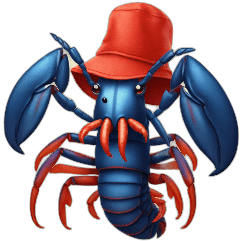 A lobster wearing a lobster hat emoji