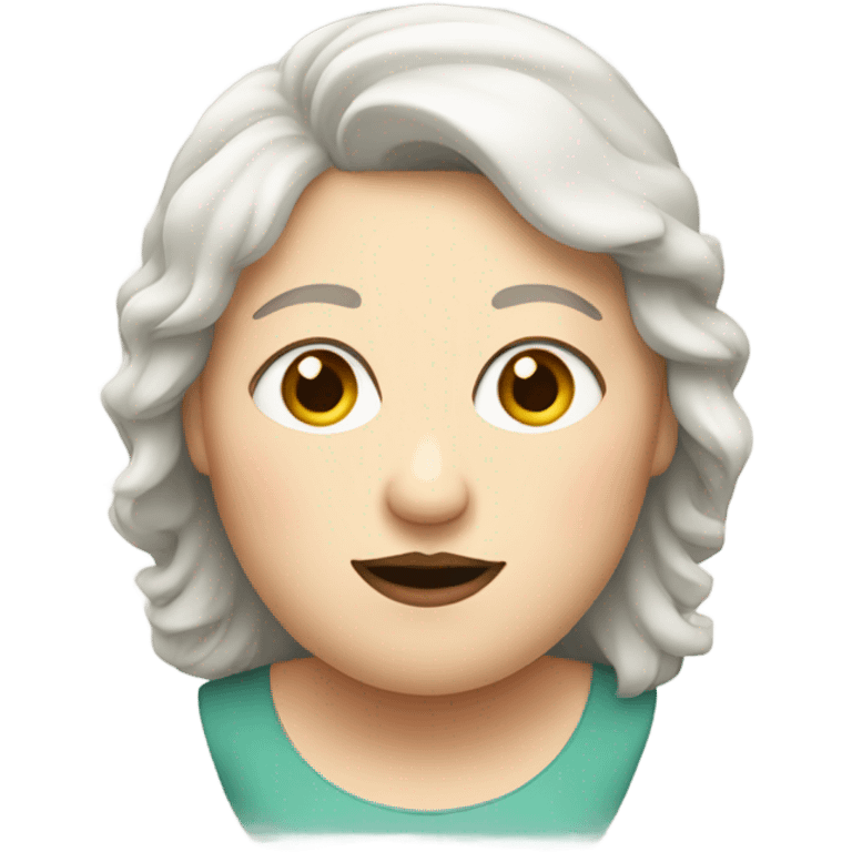 Fat white lady with a beard emoji