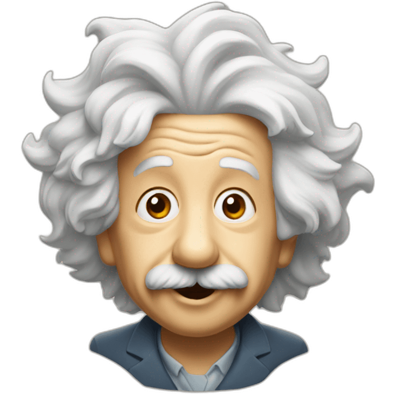 Albert Einstein qui tire la langue emoji