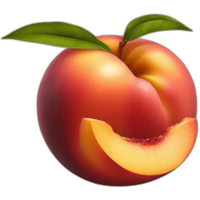 nectarine with a slap mark emoji