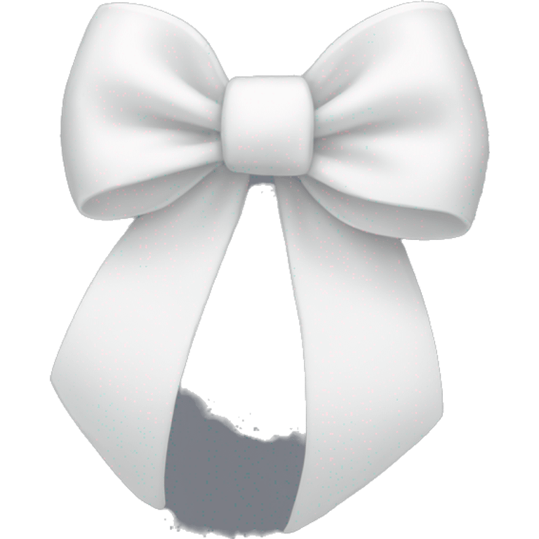 a white bow emoji