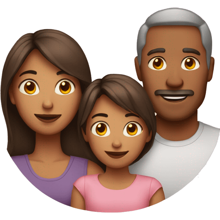 Man, woman and daughter  emoji