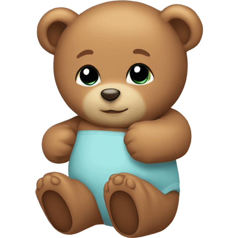 baby hug teddy bear emoji