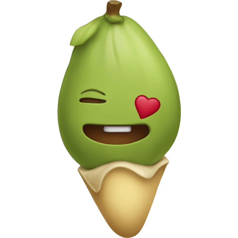 Pistacchio con cuore emoji