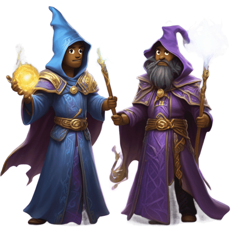 Magnificent wizard fight emoji