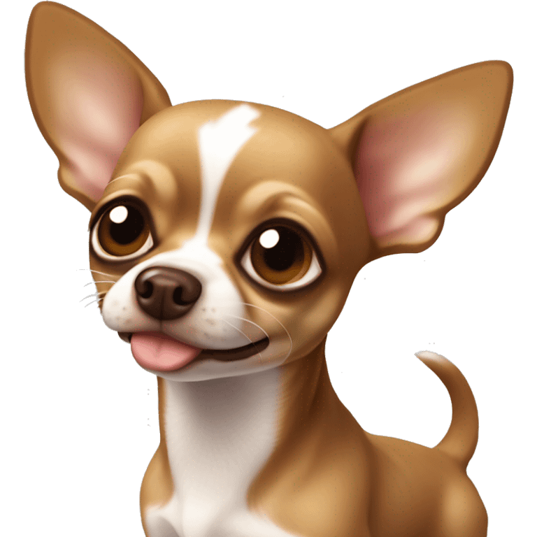 Brown apple head Chihuahua ￼ emoji