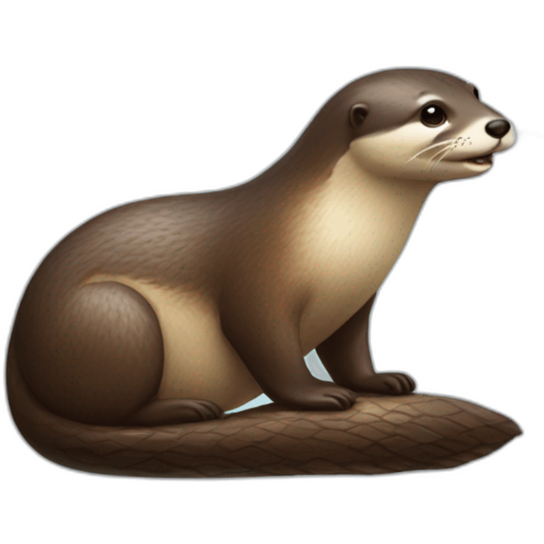 Loutre sur tortu emoji