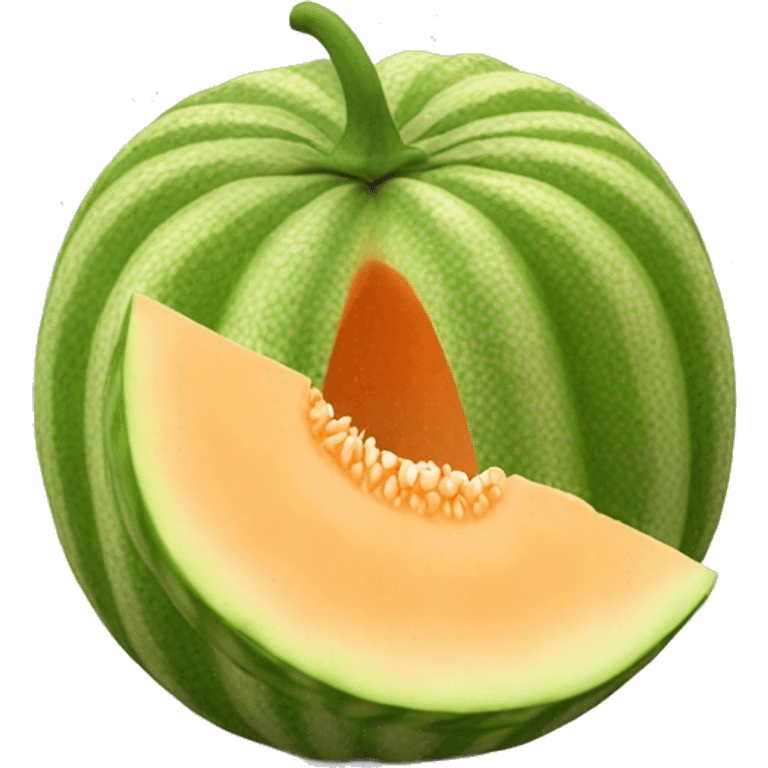 3D muskmelon  emoji