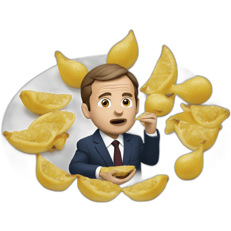 Macron qui mange  emoji