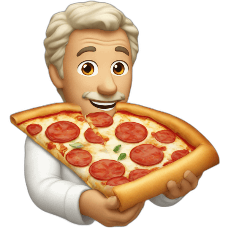 papa johns eating pizza emoji