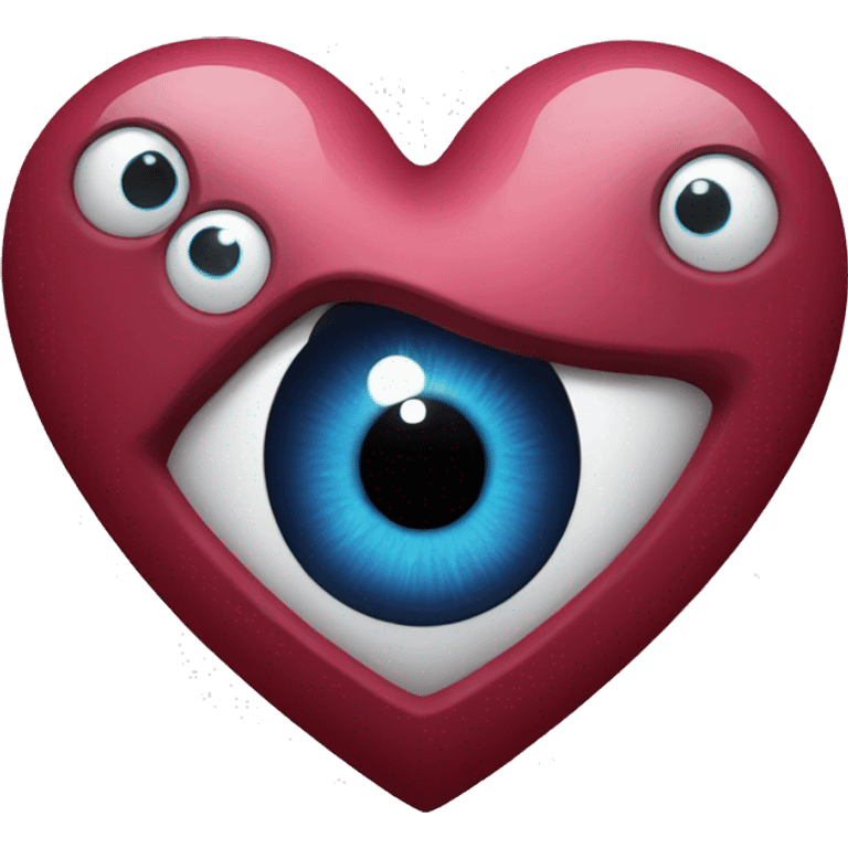 A heart with evil eye emoji