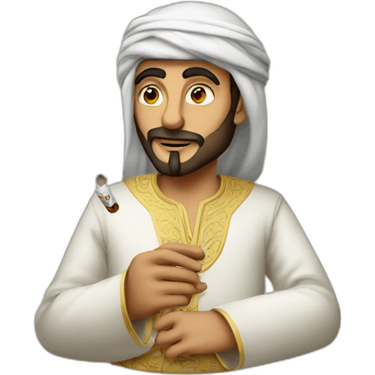 arab prince smoking emoji