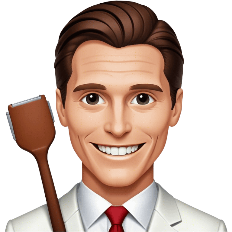 Patrick Bateman of American Psycho, smiling  emoji