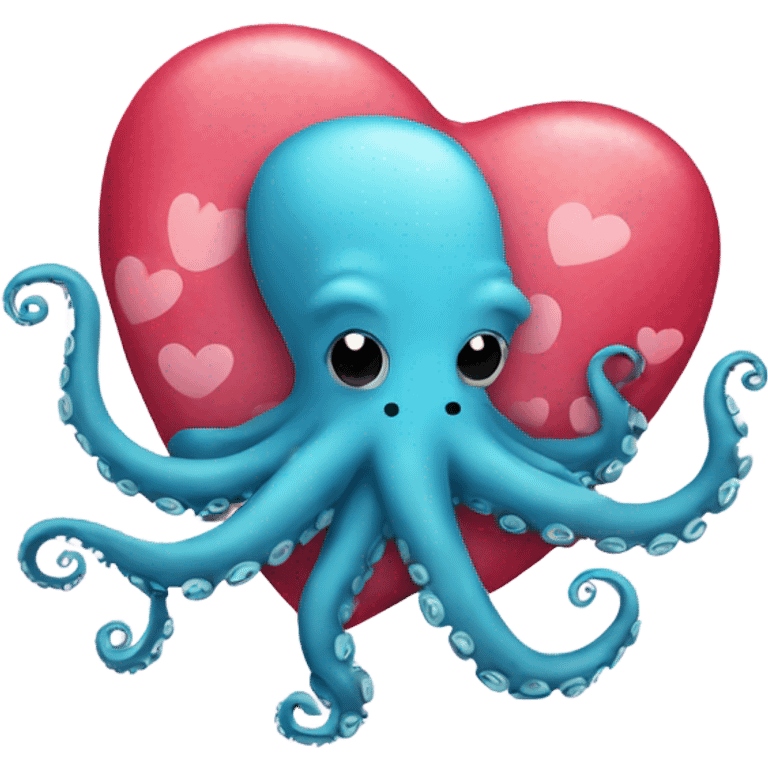 Octopus with hearts emoji