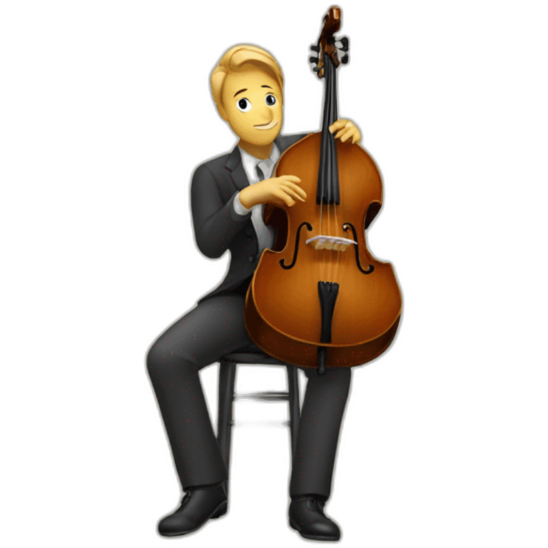 double bass player with python emoji