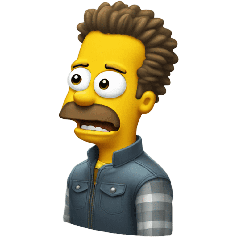 Bart Simpson getting a haircut  emoji