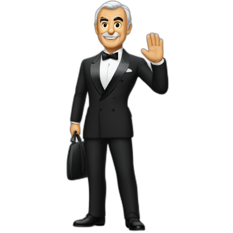 Sean connery as james bond waving emoji