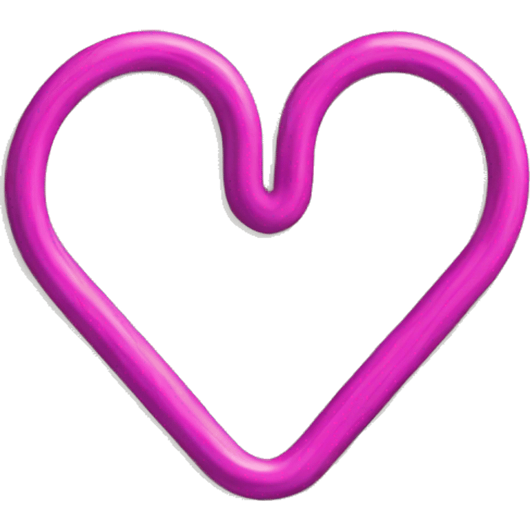 A heart-shaped paper clip emoji